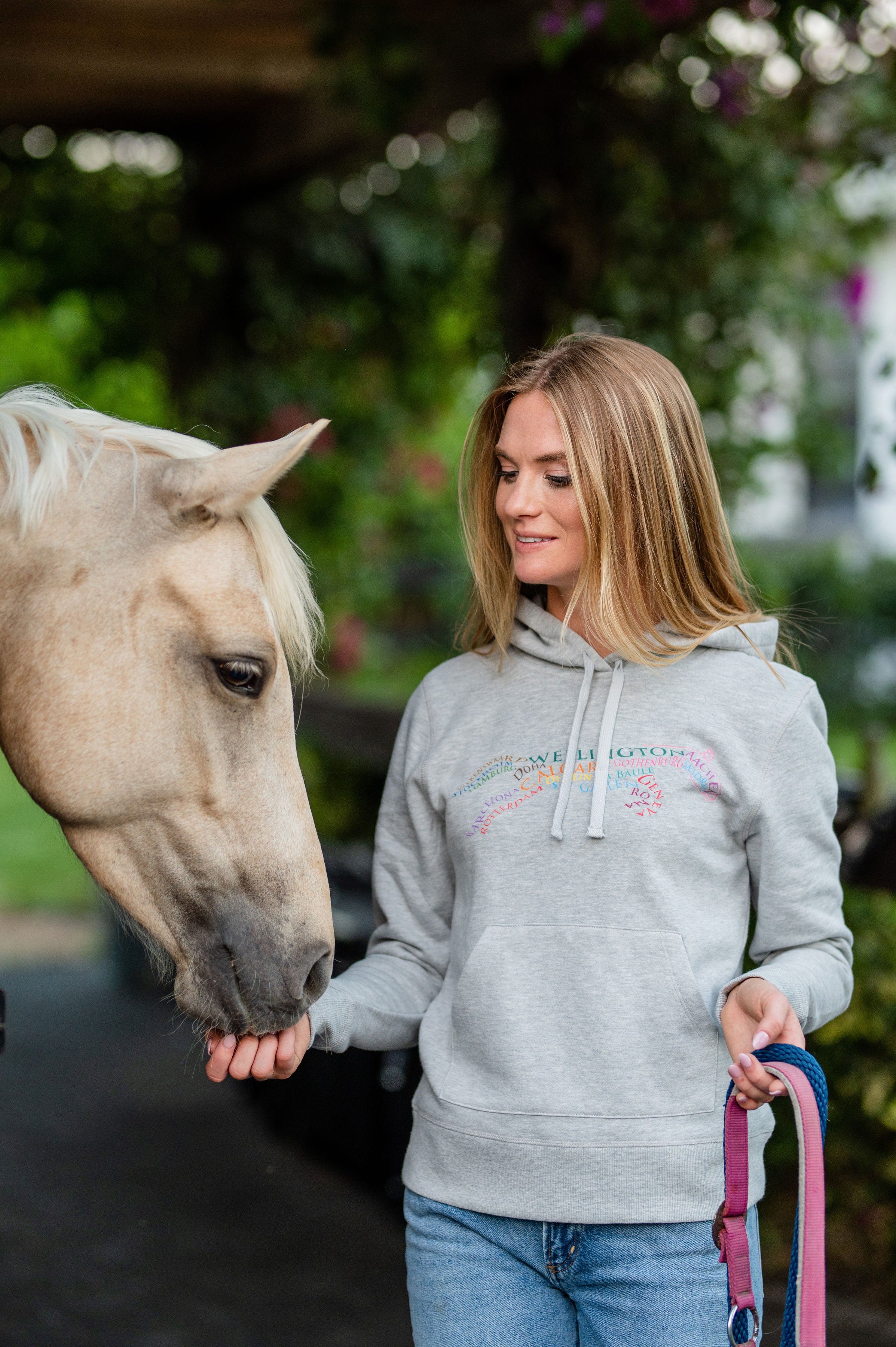 "Show Jumping"  French Terry Fleece Pullover Hoodie