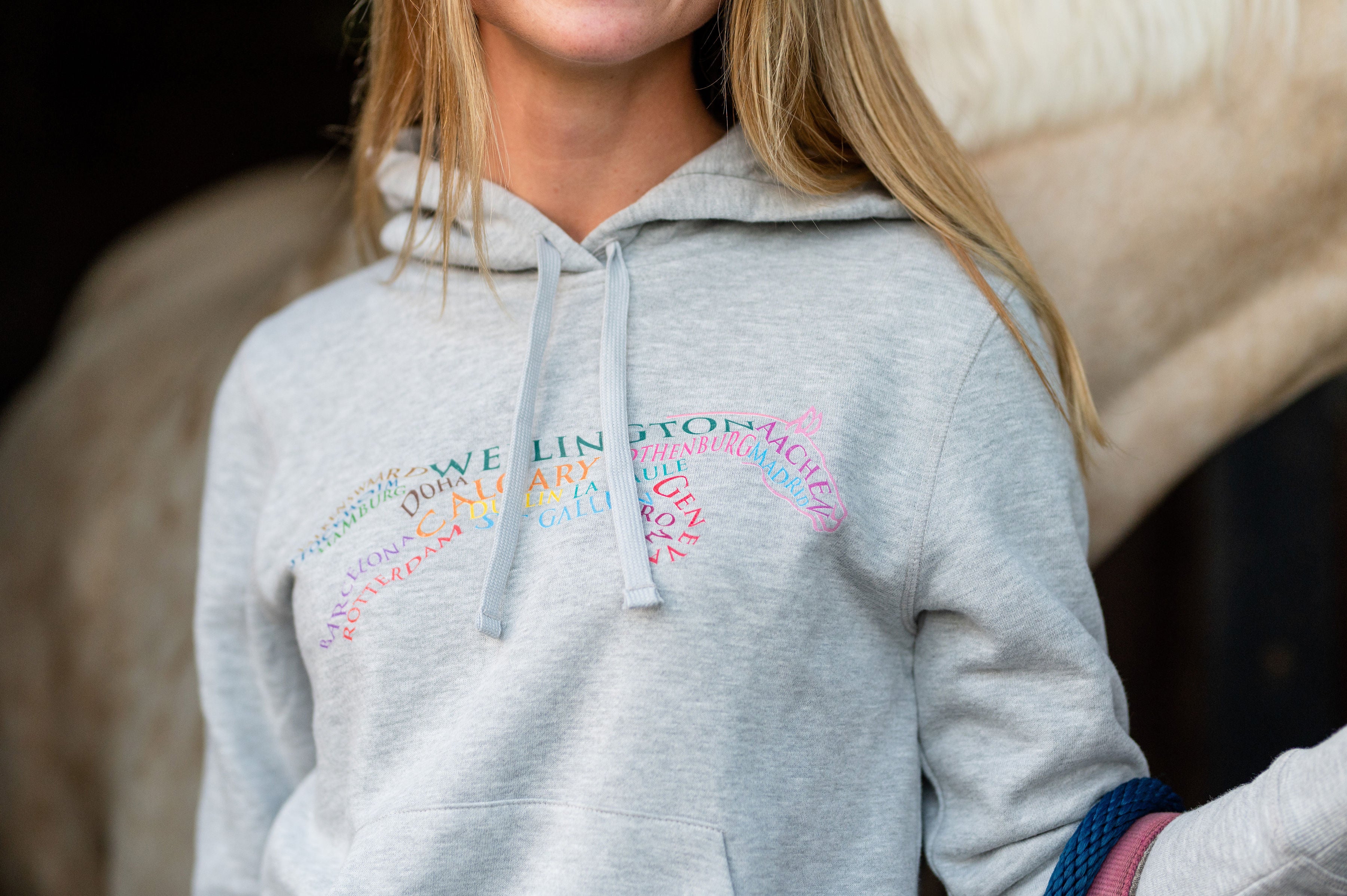 "Show Jumping"  French Terry Fleece Pullover Hoodie